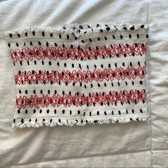 Topshop Polka Dot Tube Strapless Top - Picture 2 of 3